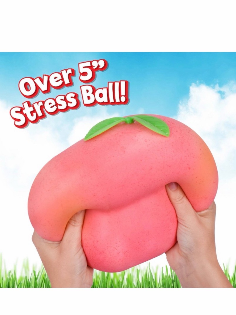 Sunny days Squeezy Peach Stress Relief Toy - Picture 2 of 6
